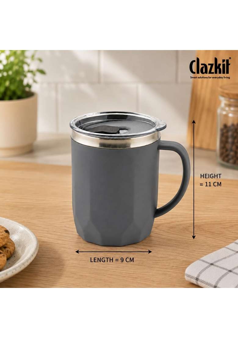 Clazkit Travel Leak Proof Coffee Mug | 400 ml | 13.5 fl oz - Indya