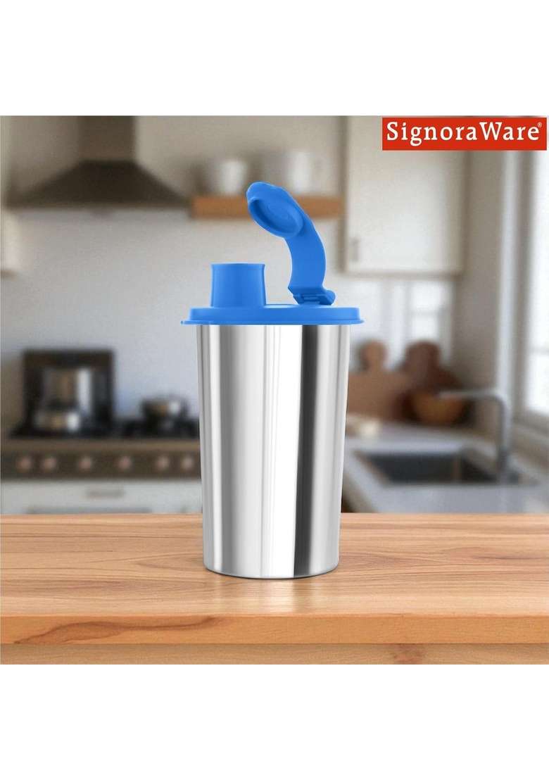SIGNORA WARE SignoraWare Mini Stylish Stainless Steel Sipper | 300 ml | 10.1 fl oz | Leak Proof - Indya