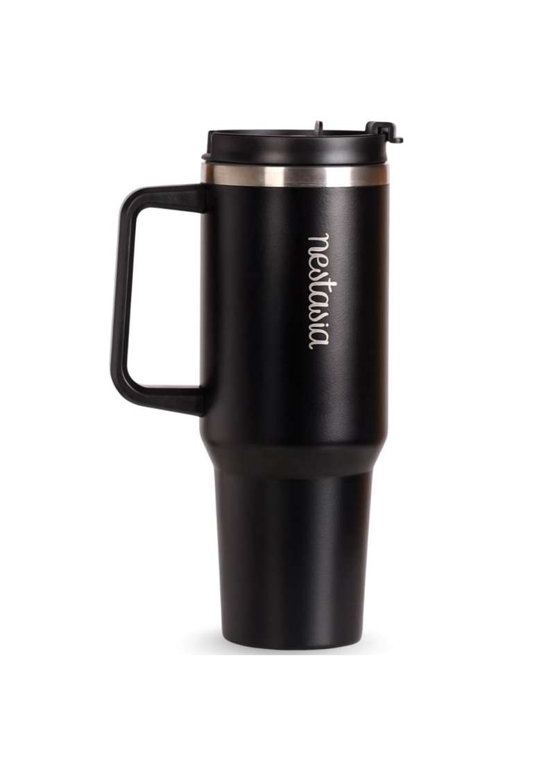 Nestasia GripSip40 Tumbler with Straw and Side Handle | 1.2 L | 1.3 Qt | Leak Proof | Insulated - Indya