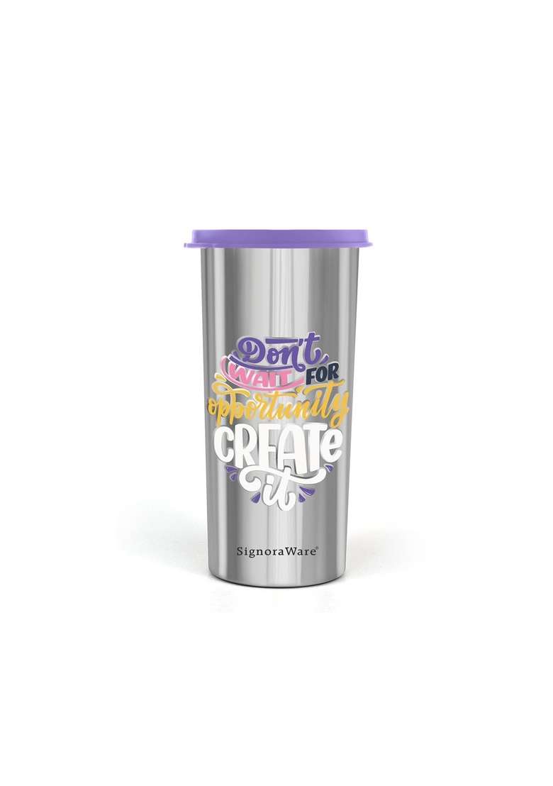 SIGNORA WARE SignoraWare Jumbo Stainless Steel Tumbler | 500 ml | 16.9 fl oz | Leak Proof - Indya