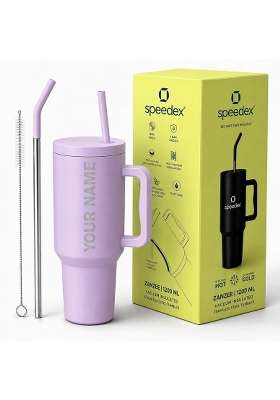 Speedex Customized Name Insulated Stainless Steel Tumbler with Handle | 1.2 L | 1.3 Qt | Leak Proof