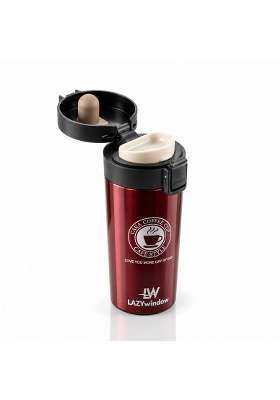 LAZYwindow Stainless Steel Coffee Mug | 400 ml | 13.5 fl oz | Leak Proof | Insulated