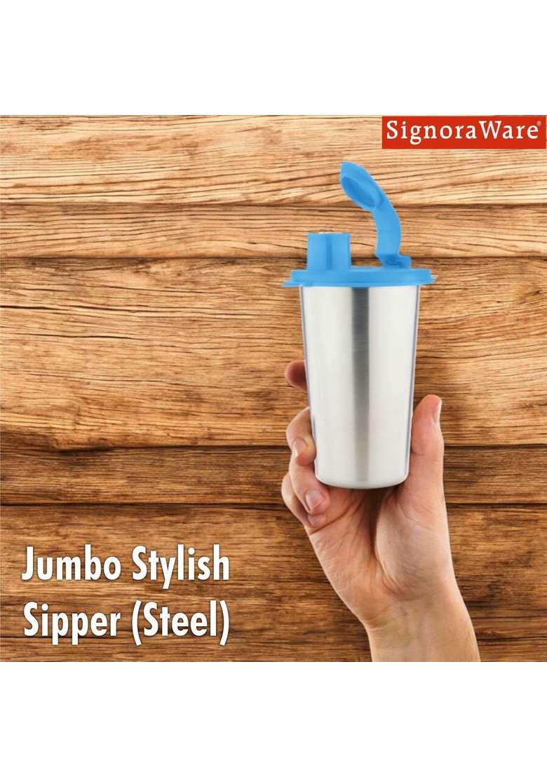 SIGNORA WARE SignoraWare Stainless Steel Stylish Sipper | 500 ml | 16.9 fl oz | Leak Proof - Indya