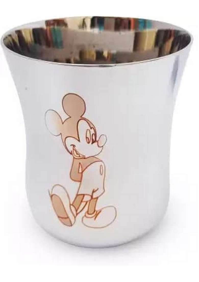Super HK Stainless Steel Mickey Character Drinking Glass for Water Milk for Kids | 100 ml | 3.4 fl oz - Indya