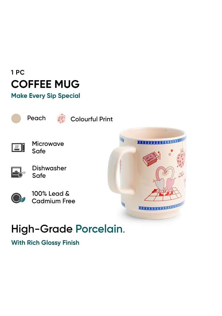 Shay Ceramic Mug | 300 ml | 10.1 fl oz | Microwave Safe - Indya
