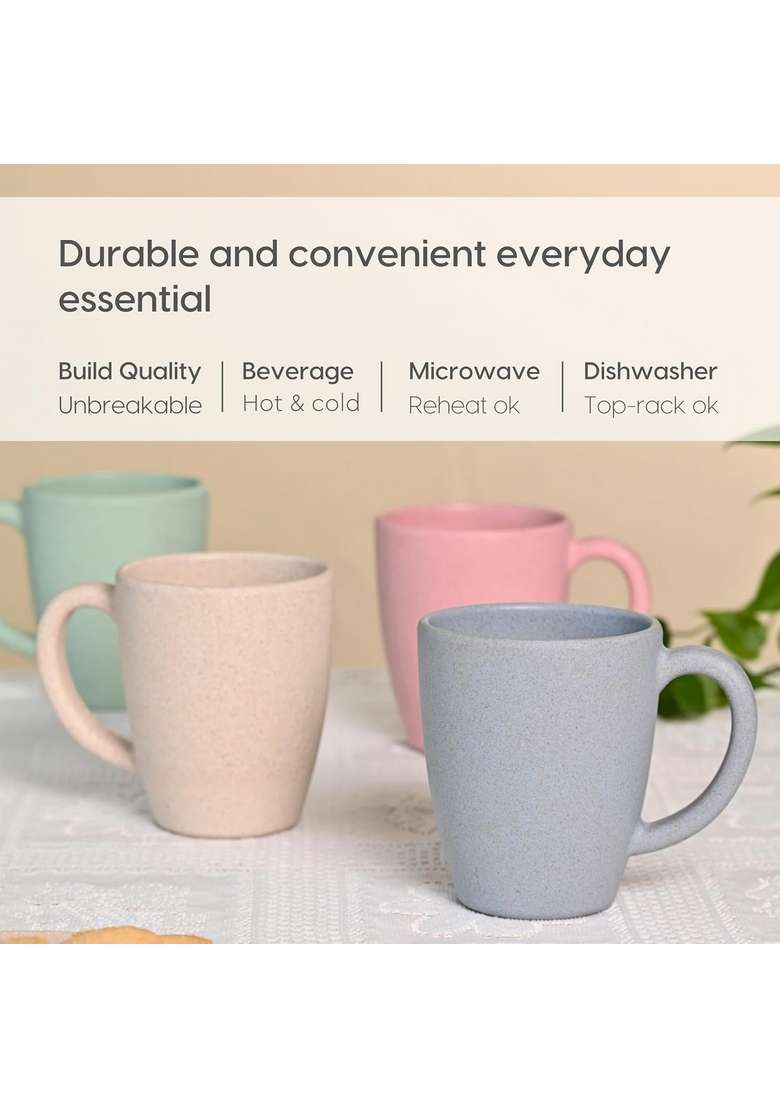 Eha Earth-Friendly Classic Coffee Mug Made with Rice Husk | 300 ml | 10.1 fl oz - Indya