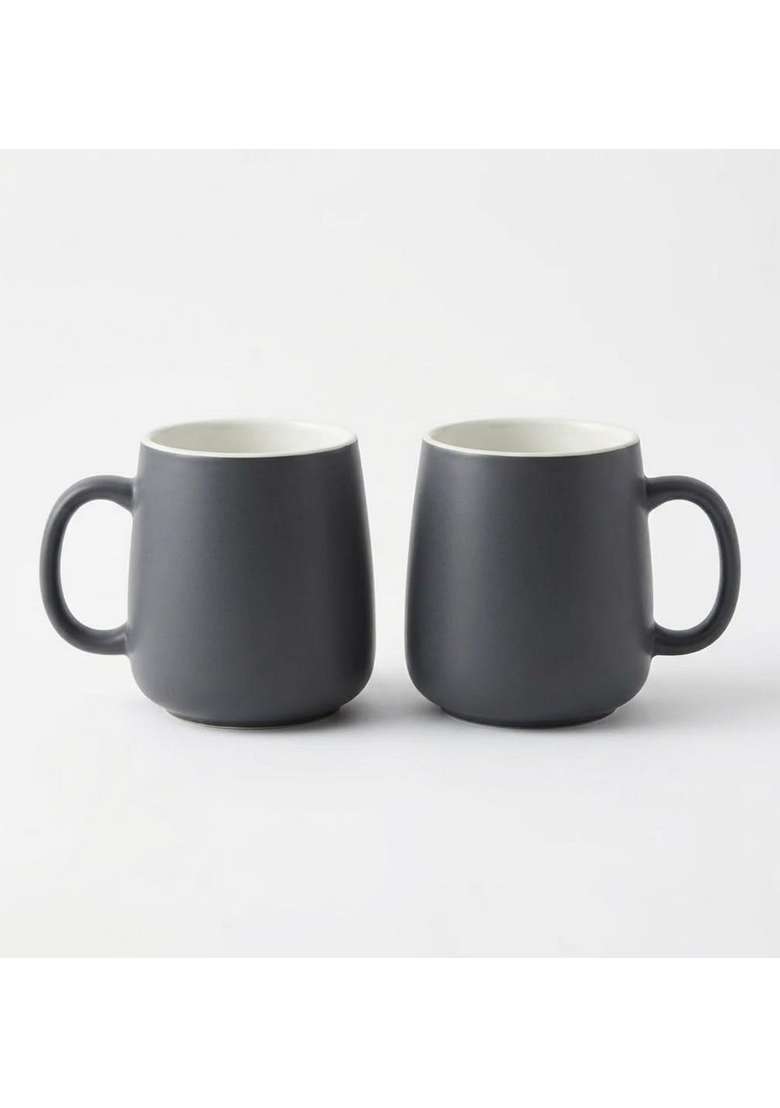 Femora Matte Finish Coffee Mug | 350 ml | 11.8 fl oz | Pack of 2 | Dishwasher Safe | Microwave Safe - Indya
