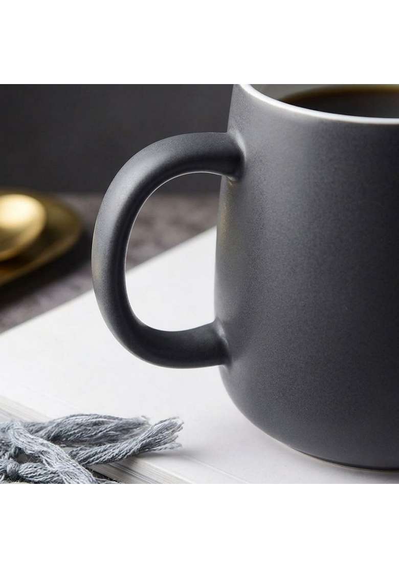 Femora Matte Finish Coffee Mug | 350 ml | 11.8 fl oz | Pack of 2 | Dishwasher Safe | Microwave Safe - Indya