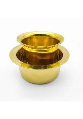Adoko Traditional Brass Dabara Set for Filter Coffee and Tea | 100 ml | 3.4 fl oz | 2-Piece Set