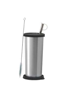 SIGNORA WARE Signoraware Sip Fast Stainless Steel Tumbler with Steel Straw and 2 Lids | 500 ml | 16.9 fl oz | Leak Proof