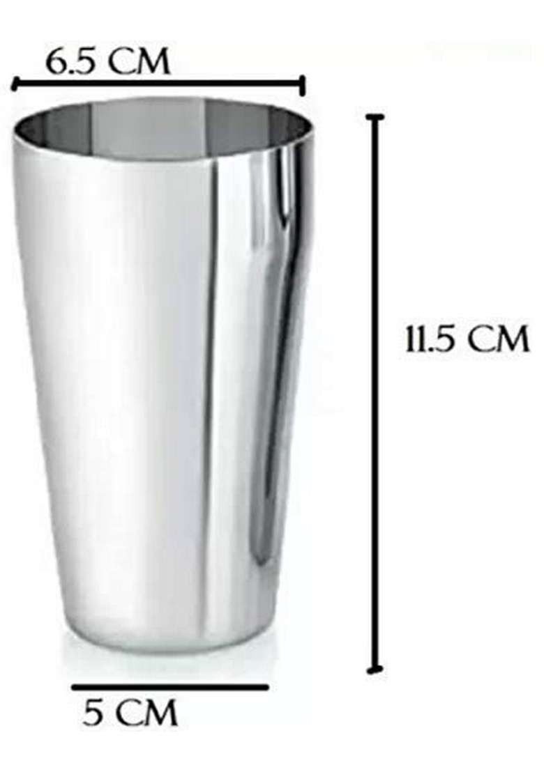MARWALL Stainless Steel Juice Water Glass Set | 400 ml | 13.5 fl oz - Indya