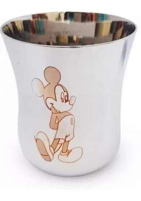 Super HK Stainless Steel Mickey Character Drinking Glass for Water Milk for Kids | 100 ml | 3.4 fl oz