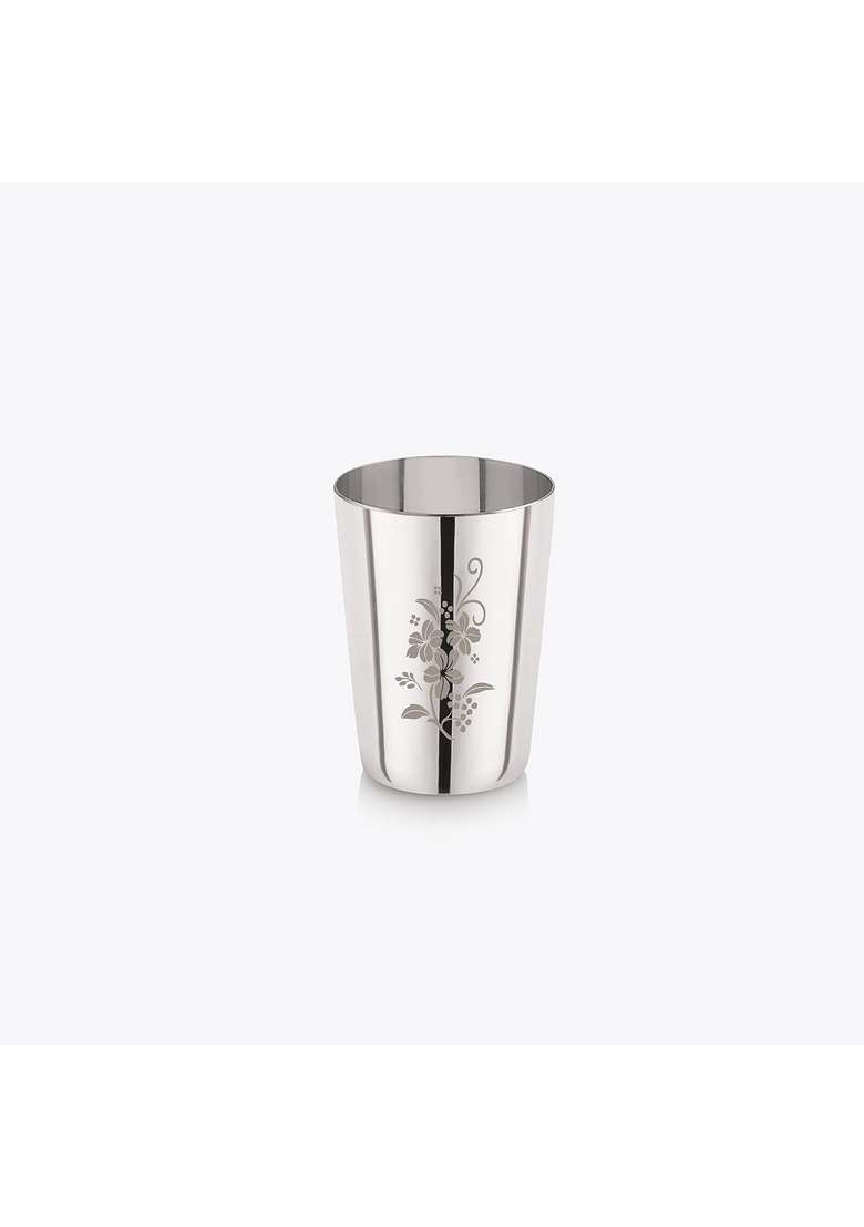 neelam Stainless Steel Laser Etching Neelam Glass | 300 ml | 10.1 fl oz - Indya