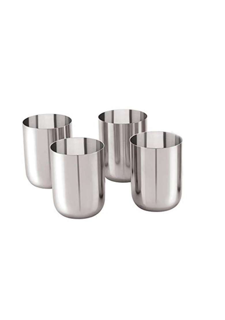 neelam Stainless Steel PRM Royal Glass | 400 ml | 13.5 fl oz | 6-Piece Set - Indya