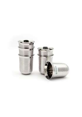 coconut Stainless Steel A18 Glass | 250 ml | 8.5 fl oz | Pack of 6