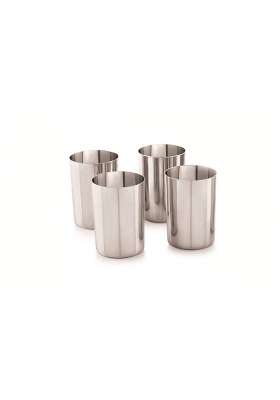 neelam Stainless Steel 7.5 22 Gauge Prm Amarpali Glass | 500 ml | 16.9 fl oz | 4-Piece Set