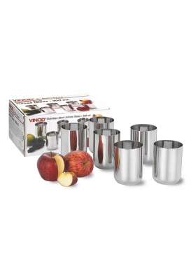 Vinod Stainless Steel Juicee Glass Set | 300 ml | 10.1 fl oz | 6-Piece Set