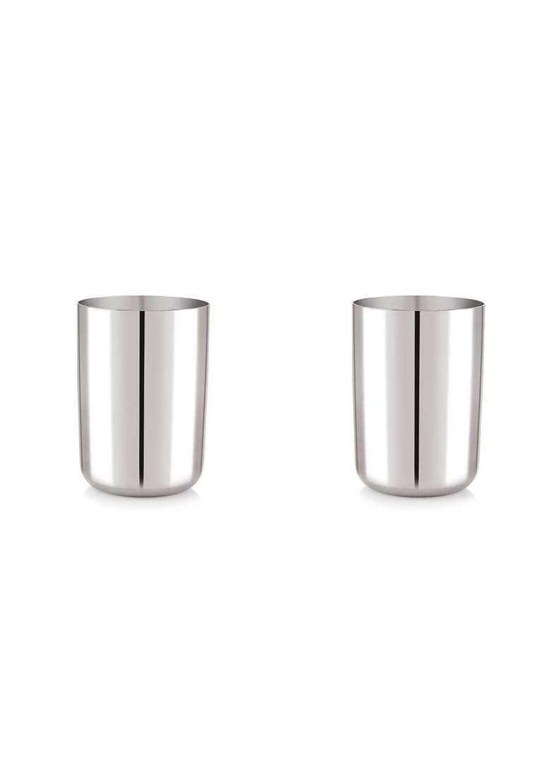 neelam Stainless Steel 7 22 Gauge PRM Royal Glass | 300 ml | 10.1 fl oz | 2-Piece Set - Indya