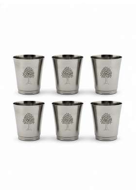 Human Hydro Deliq Homes Stainless Steel Drinking Glasses | 350 ml | 11.8 fl oz | 6-Piece Set | Dishwasher Safe | Food Safe | Rust Resistant