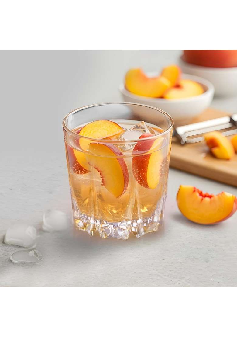 CELLO Estonia Glass Pcs | 200 ml | 6.8 fl oz | 6-Piece Set | Dishwasher Safe | Lead Free - Indya