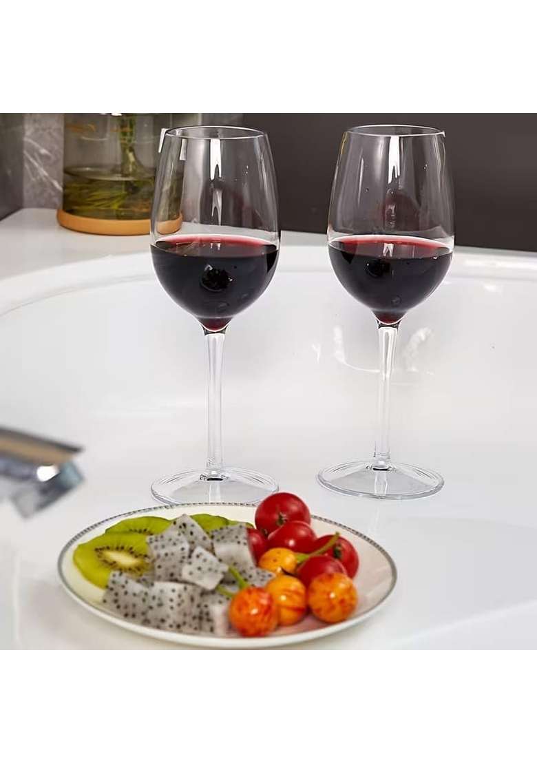 PrimeWorld Wine Glass Set | 300 ml | 10.1 fl oz | 2-Piece Set - Indya