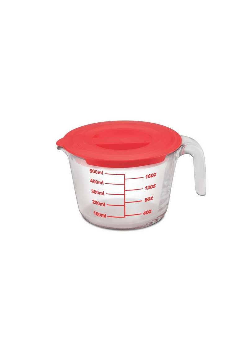 SIGNORA WARE SignoraWare Borosilicate Glass Measuring Cup | 500 ml | 16.9 fl oz | Dishwasher Safe | Microwave Safe - Indya