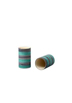 Caffeine Ceramic StonwareHandmade Sea Green Water Glass | 300 ml | 10.1 fl oz | 2-Piece Set | Dishwasher Safe | Microwave Safe