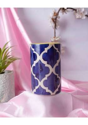 Caffeine Ceramic Stoneware Handmade Blue Umrao Water Glass | 300 ml | 10.1 fl oz