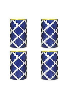 Caffeine Ceramic Stoneware Handmade Blue Umrao Water Glass | 300 ml | 10.1 fl oz | 4-Piece Set