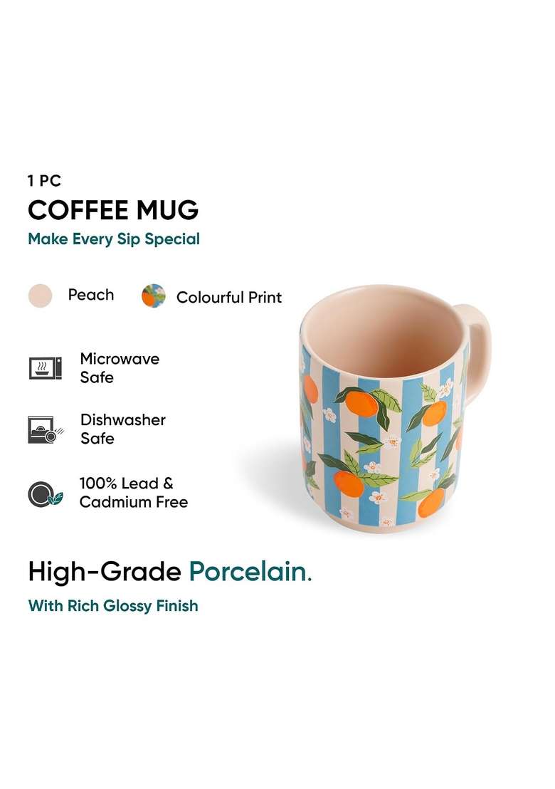 Shay Ceramic Mug | 300 ml | 10.1 fl oz | Microwave Safe - Indya