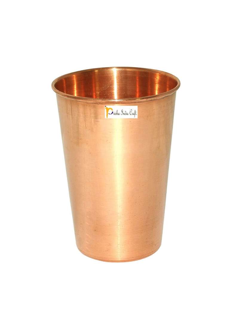 Prisha India Craft Prisha Pure Copper Water Tumbler | 2-Piece Set | Handcrafted - Indya