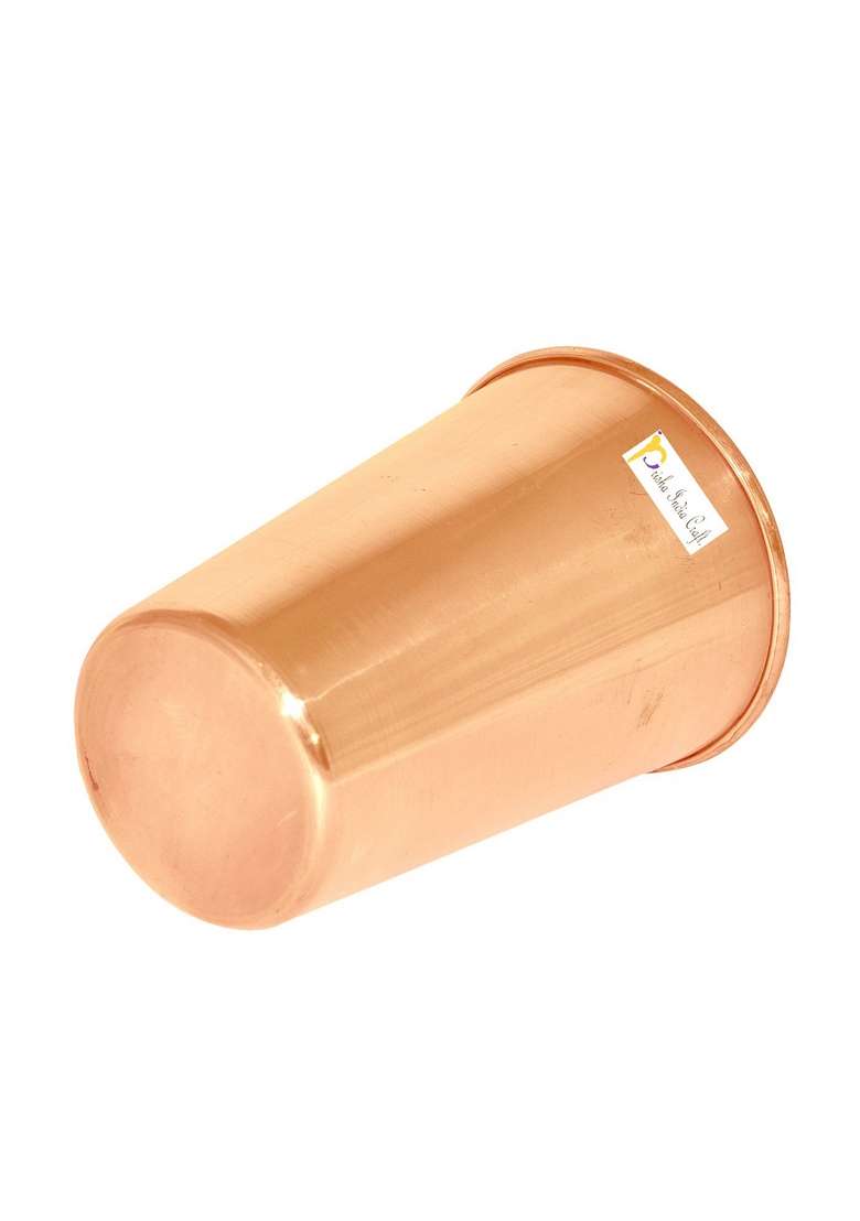 Prisha India Craft Prisha Pure Copper Water Tumbler | 2-Piece Set | Handcrafted - Indya
