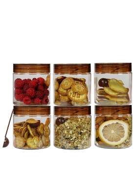 PEARLPET Plastic Containers for Kitchen Storage | 500 ml | 16.9 fl oz | 6-Piece Set | BPA Free