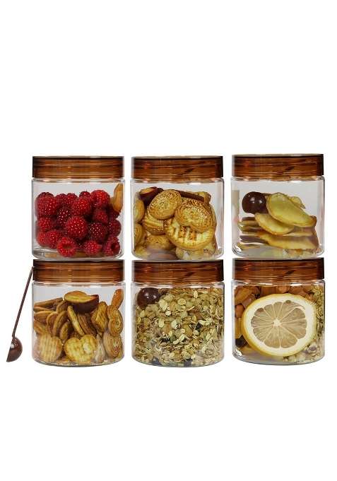 PEARLPET Plastic Containers for Kitchen Storage | 500 ml | 16.9 fl oz | 6-Piece Set | BPA Free