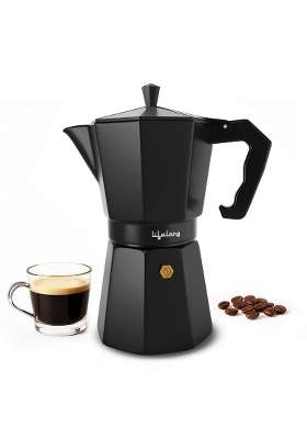 Lifelong -1 Moka Pot Coffee Maker | 300 ml | 10.1 fl oz | Induction Compatible