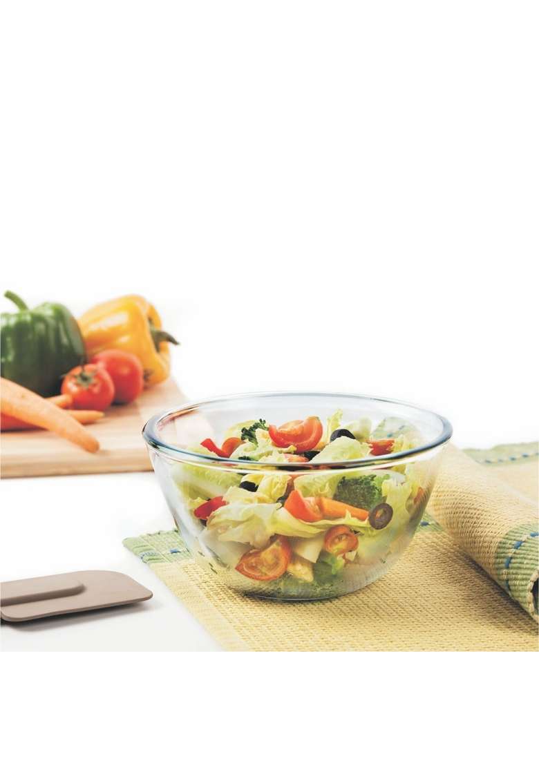 SIGNORA WARE SignoraWare Borosilicate Glass Mixing Bowl Set | 500 ml | 16.9 fl oz | 2-Piece Set | Microwave Safe - Indya