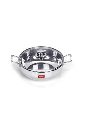 Sumeet Stainless Steel Induction Bottom | 1.5 L | 1.6 Qt | 6.6 cm | 2.6 Inch | With Lid