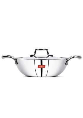 Sumeet Cook Smart TriPly Steel-Aluminium-Steel | 1.5 L | 1.6 Qt | 20 cm | 7.9 Inch | With Lid