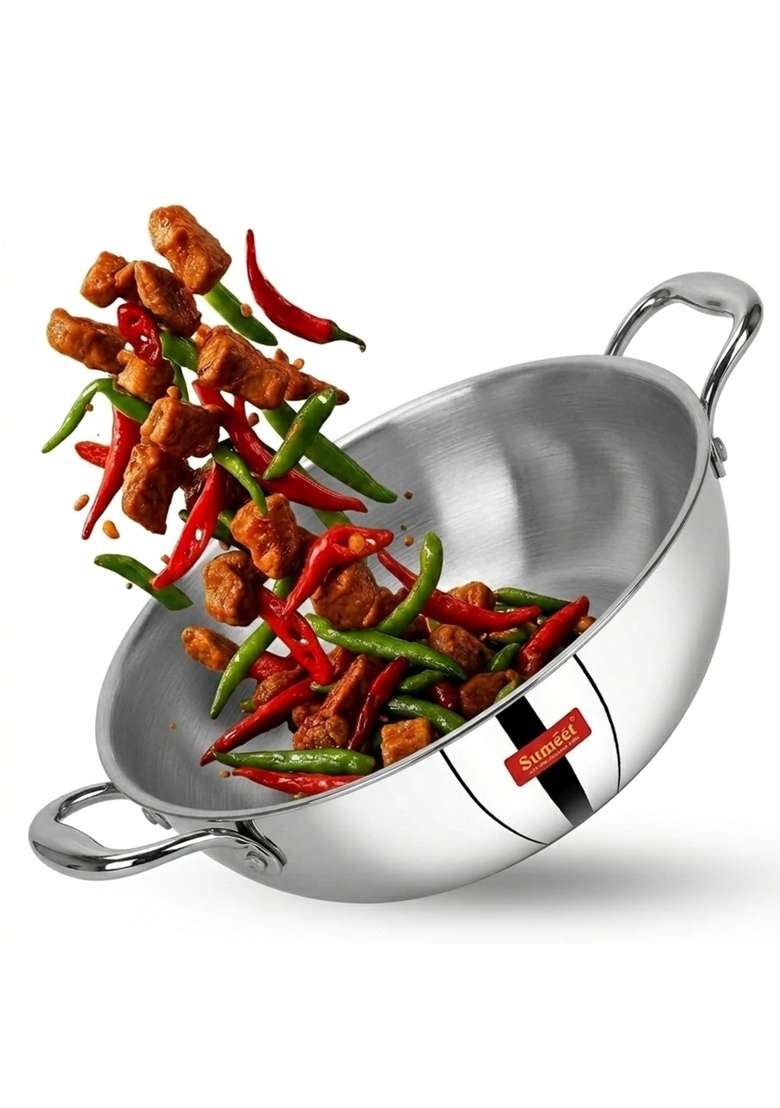 Sumeet Cook Smart TriPly Steel-Aluminium-Steel | 4 L | 4.2 Qt | 28 cm | 11 Inch - Indya