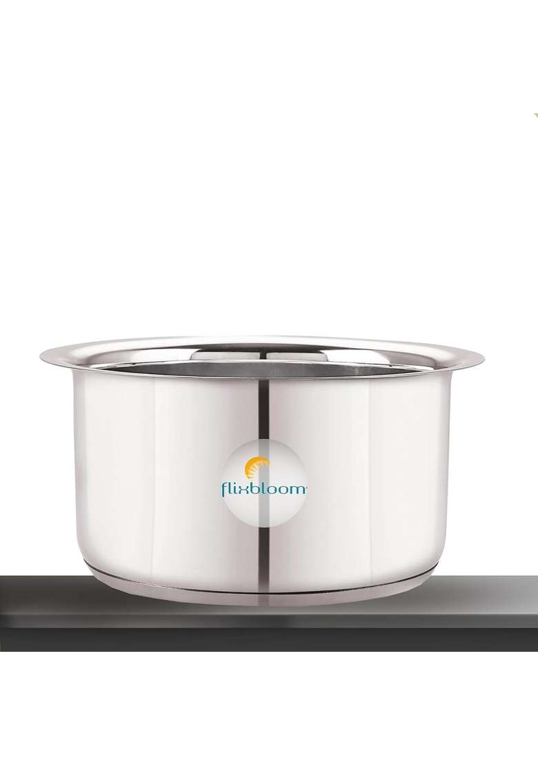 FLIXBLOOM Finest Stainless Steel Combo Utensils Cookware Sets Induction and LPG Friendly | 1 L | 1.1 Qt - Indya