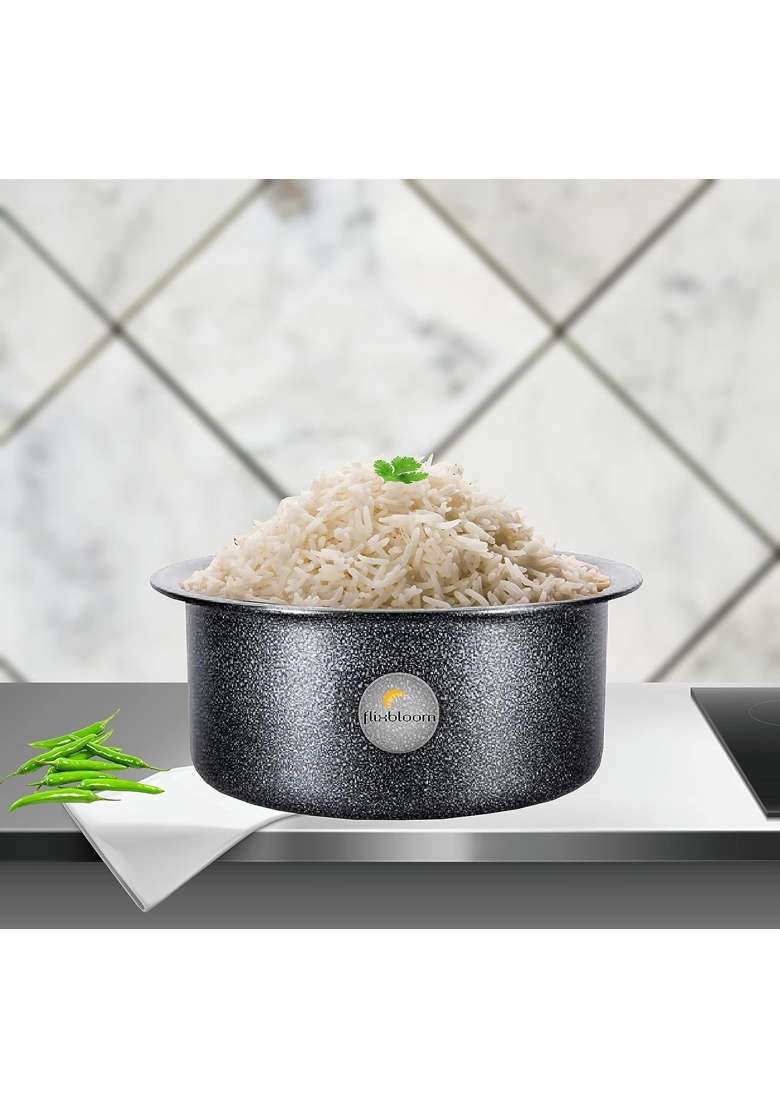 FLIXBLOOM Finest Stainless Steel Combo Utensils Cookware Sets Induction and LPG Friendly | 3 L | 3.2 Qt - Indya