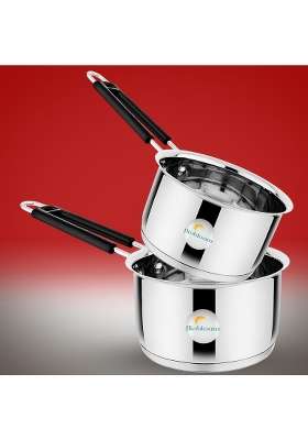 FLIXBLOOM Mega Family Combo Pack Stainless Steel Triply-Bottom Induction and LPG Friendly | 1 L | 1.1 Qt