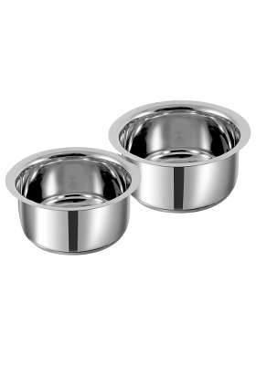 FLIXBLOOM Stainless Steel | 4 L | 4.2 Qt | 2-Piece Set | Induction Compatible | Tri-Ply