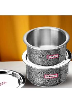 FLIXBLOOM Select Hard Anodised Combo Induction Base Bottom LPG Friendly Kitchen | 1 L | 1.1 Qt | With Lid