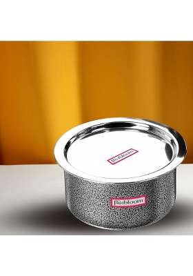 FLIXBLOOM Select with Lid Hard Anodised Induction Base Bottom LPG Friendly Kitchen | 2 L | 2.1 Qt