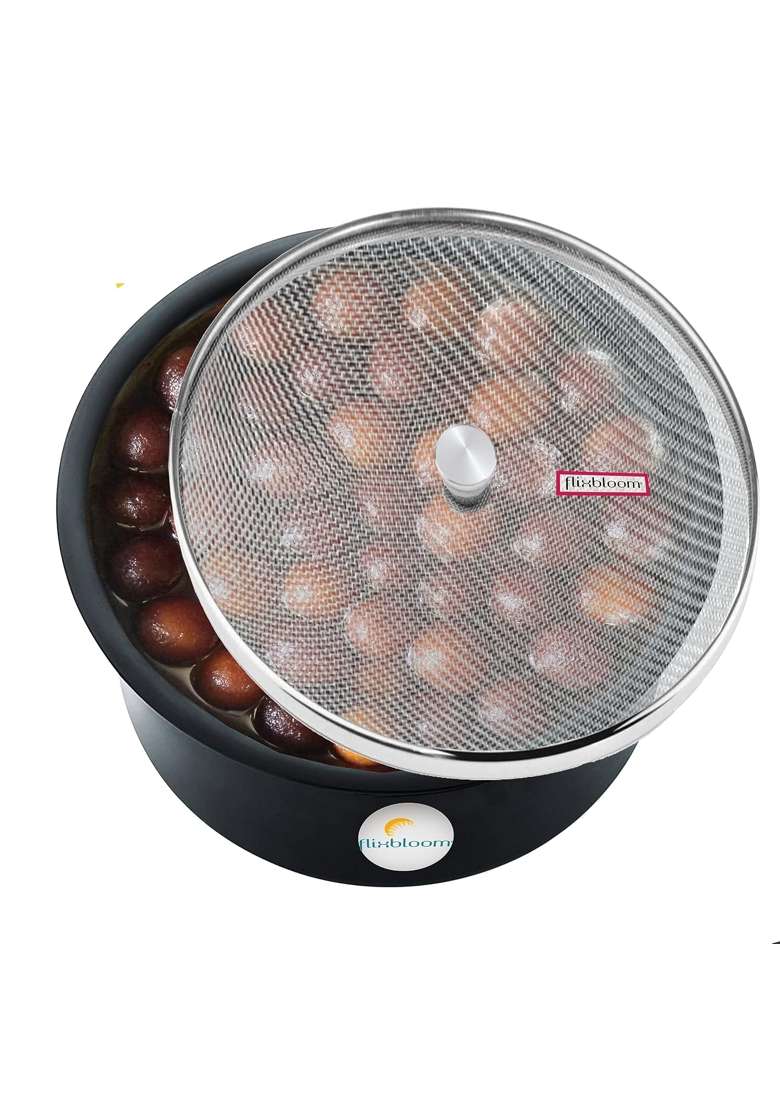 FLIXBLOOM Black Hard Anodised Thick Combo Set | 3 L | 3.2 Qt | Induction Compatible | With Lid - Indya