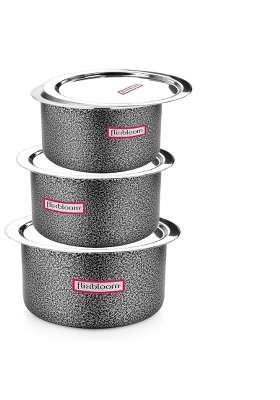 FLIXBLOOM Cook Max Hard Anodised Induction Base | 2 L | 2.1 Qt | With Lid