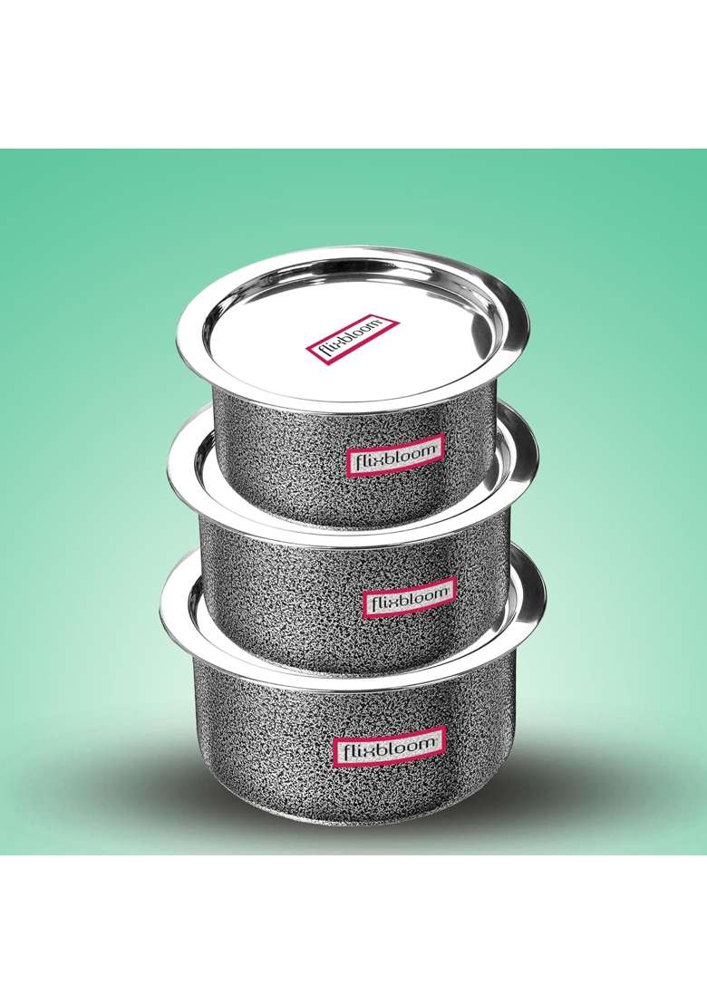 FLIXBLOOM Sustainable Kitchen Cookware Tope Cooking Pot with Lid | 2 L | 2.1 Qt | Induction Compatible - Indya