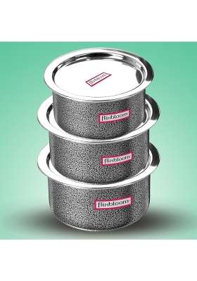 FLIXBLOOM Sustainable Kitchen Cookware Tope Cooking Pot with Lid | 3 L | 3.2 Qt | 3-Piece Set | Induction Compatible