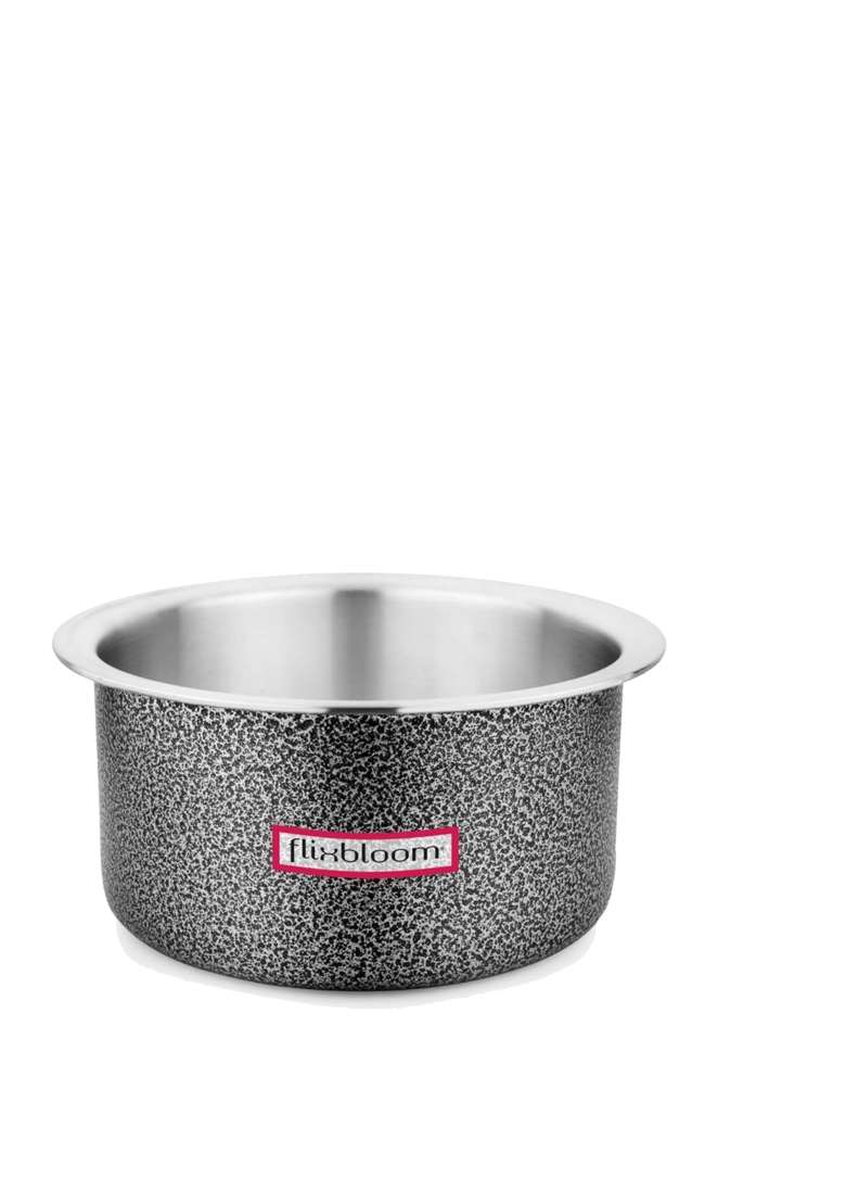 FLIXBLOOM Cosmic Black Hard Anodised Induction Base and Stove Friendly Cookware | 2 L | 2.1 Qt - Indya